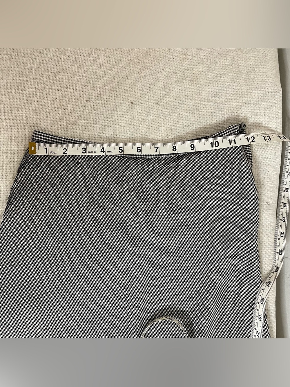 Esprit Vintage Y2K Style Gingham Black and White Checked A-Line Mini Skirt - Picture 9 of 9